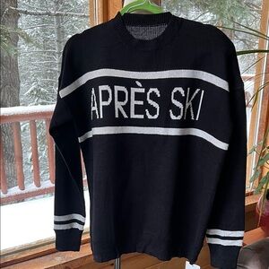 Black and White Après Ski Sweater NWT